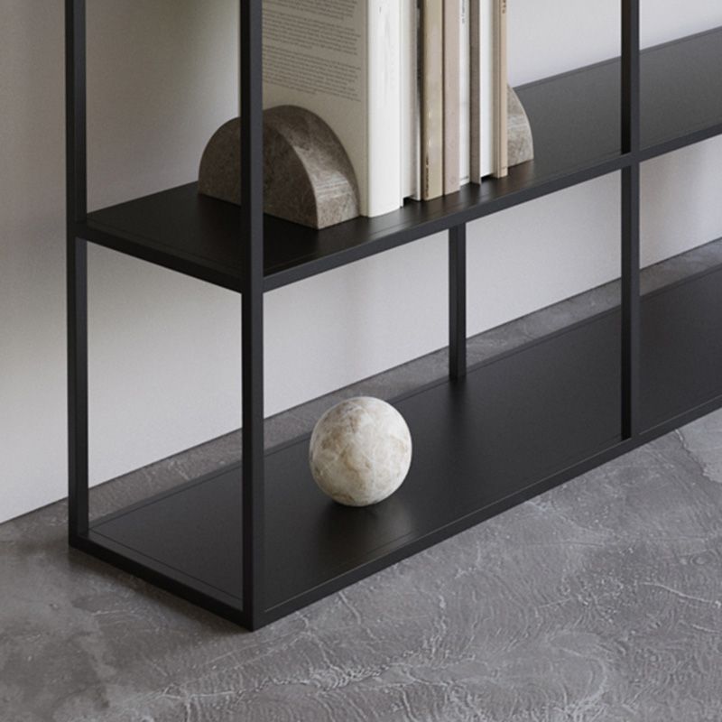 Modern Open Storage Bookcase 9.8" W Iron Frame Bookshelf with Shelves