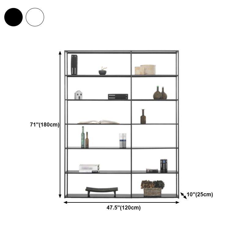 Minimalist Style Open Shelf Bookcase with Rectangular Shelve