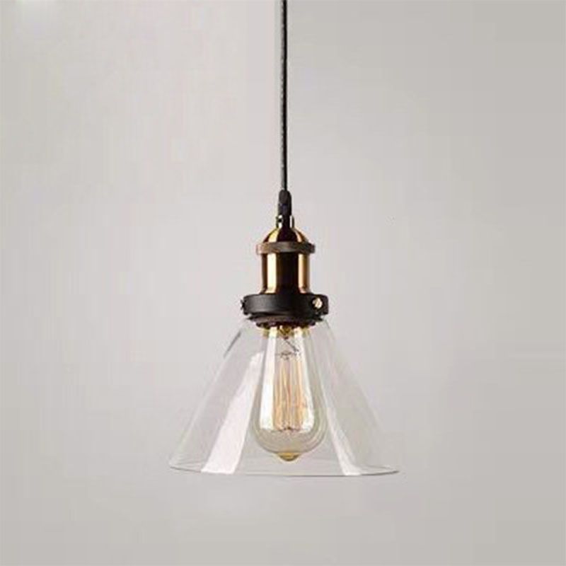 Dinning Room One Head Hanging Light Transparent Glass Modern Down Lighting Pendant