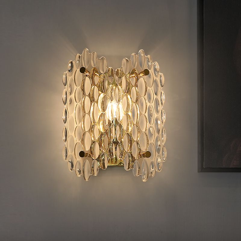 Modern Style Wall Light Crystal Sconces in Transparent for Bedroom