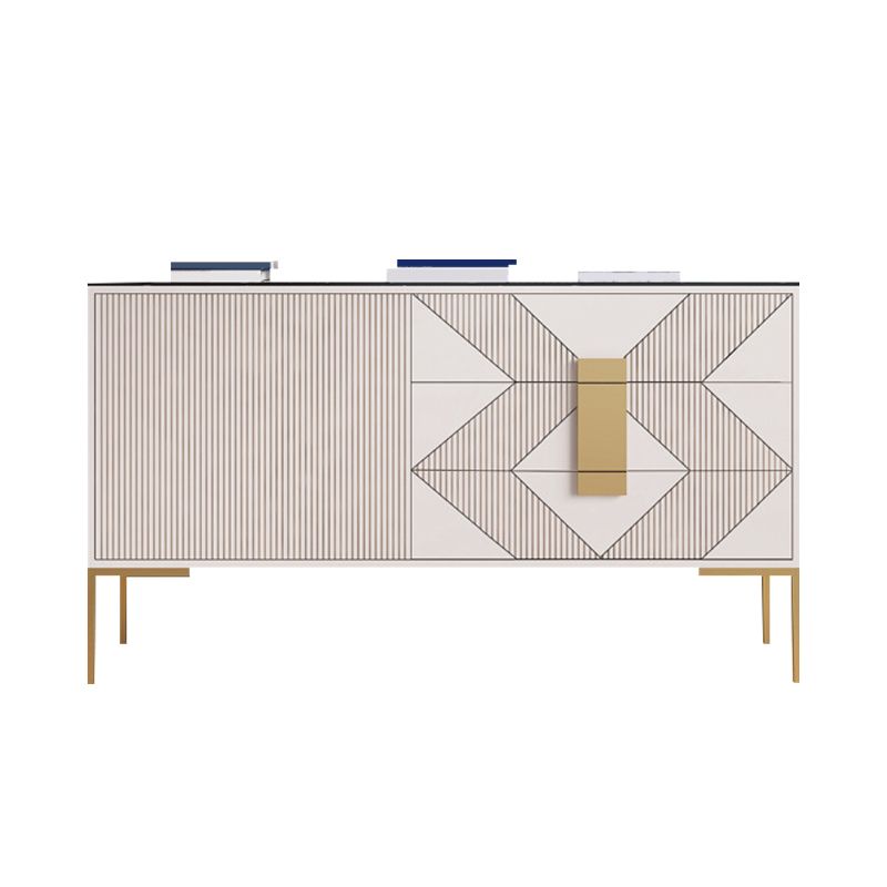 15.6-inch Width Storage Chest Classic Glam Stone Storage Chest Dresser