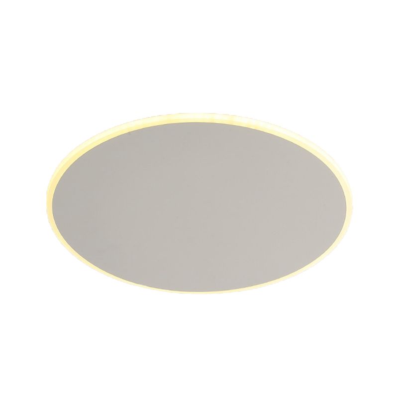 White Single Flush Mount Lighting LED Modern Ceiling Light for Living Room