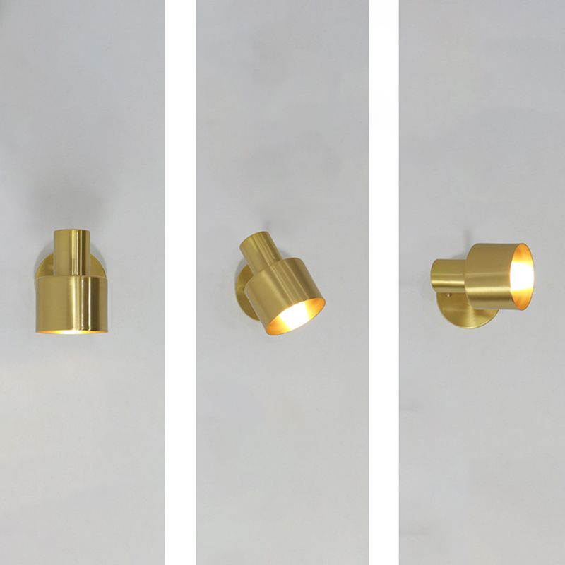 Modern Style Cylindrical Shape Wall Lighting Metal 1 Light Wall Lights for Bedroom