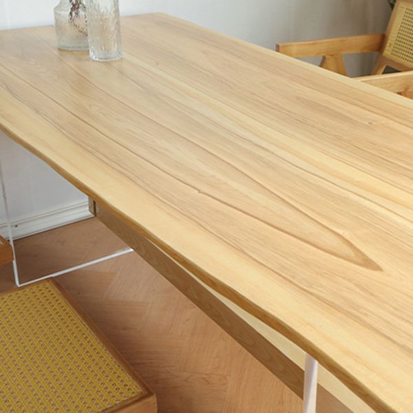 Rectangle Trestle Dining Table Modern Pine Wood Table for Kitchen