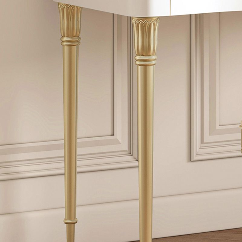 15" Wide Glam Make-up Vanity Solid Wood Dressing Table with Drawer