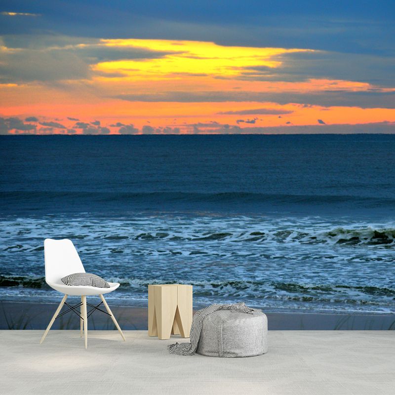 Blue Sea Mural Wallpaper Full Size Wall Decor for Bedroom, Made to Measure