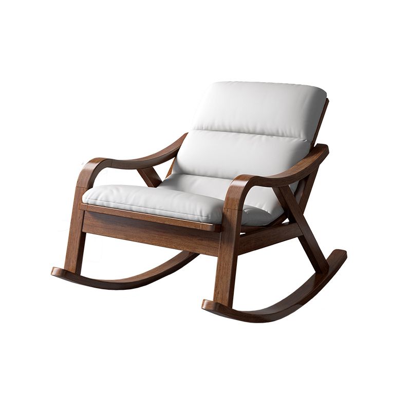 Sloped Arms Lounge Accent Chair with Solid Wood Frame and Arms Included