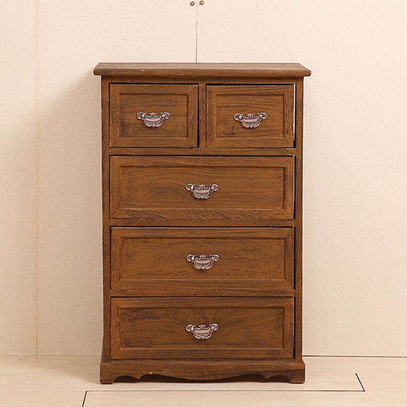 Nautical Bedroom Solid Wood Storage Chest Vertical Chest with Drawers