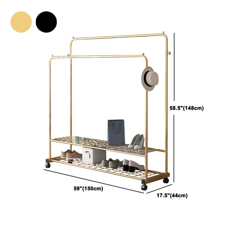 Contemporary Style Wardrobe Metal Bedroom Wardrobe Closet With Shelf