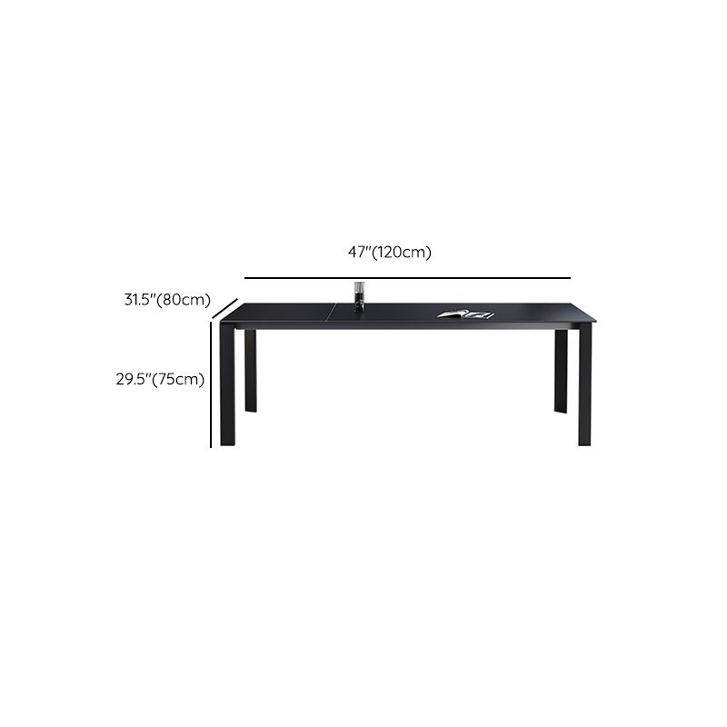 Industrial Kitchen Dinner Table Rectangle 4 Legs Dining Table