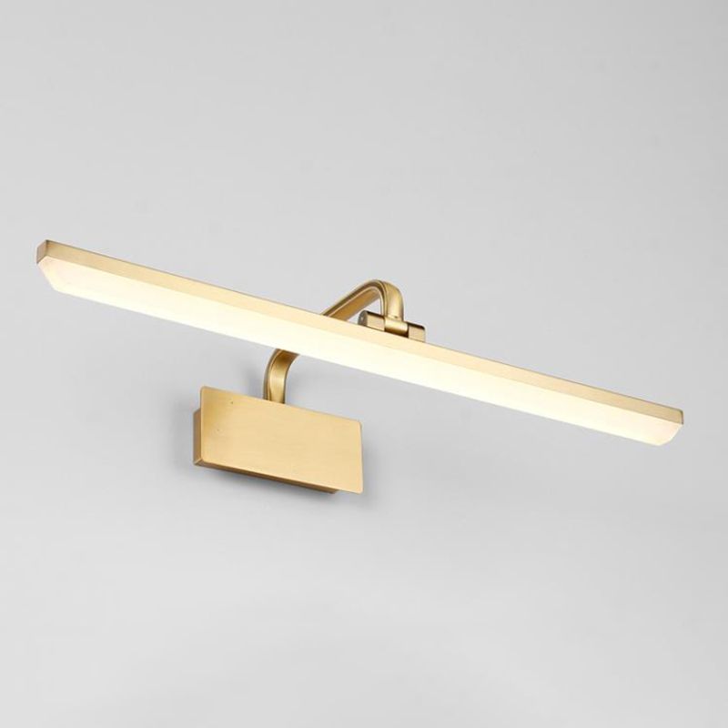 Linear Wall Sconce Lighting Modern Metal 1 Light Sconce Light in Gold