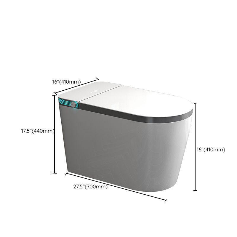 Modern Floor Mount Flush Toilet Siphon Jet Toilet Bowl with Slow Close Seat for Washroom