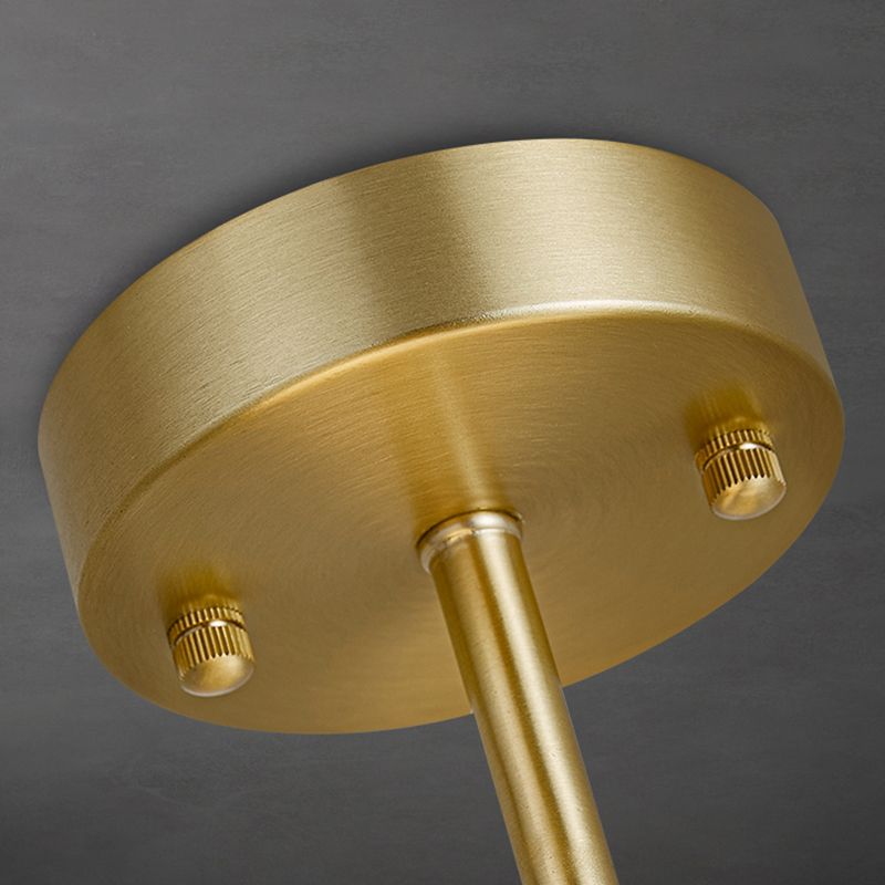 Contemporary Globe Flush Light Fixture Glass Flush Mount Lamps in Gold