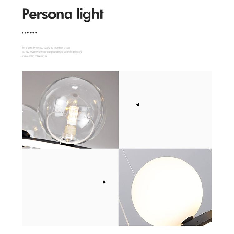 Almacina de vaso de vidrio creativo redondo LED LED Minimalismo Contemporáneo accesorio de iluminación con alambre de suspensión ajustable de 47 "