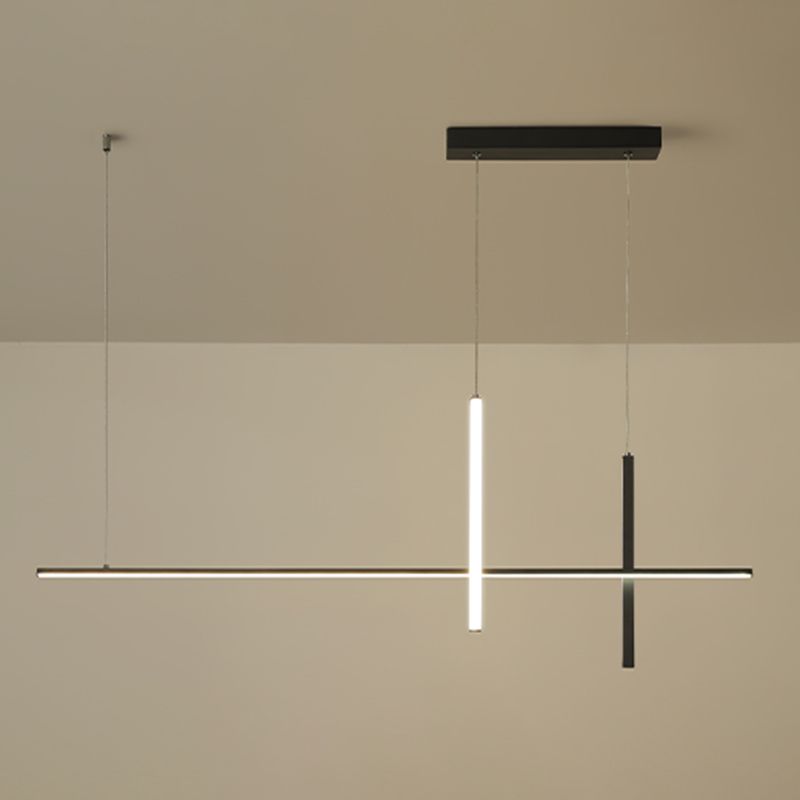 Modern Linear Island Pendant Lights Metal Ceiling Pendant Light for Dining Room