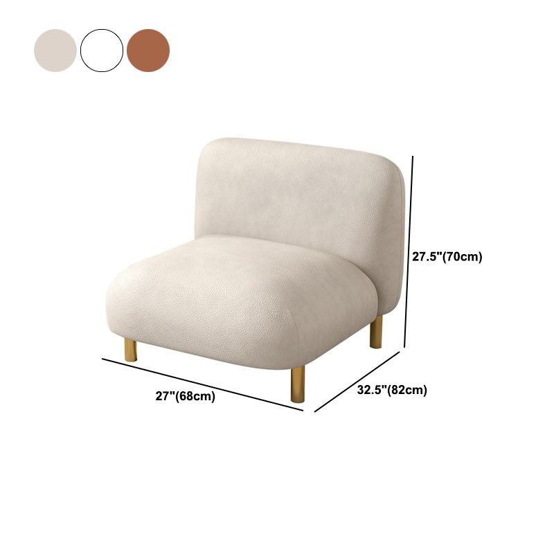 Modern Style Faux Leather Sofa Square Arm Tuxedo Living Room Sofa with Brass Legs
