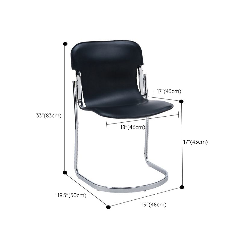 Metal Kitchen Dining Chairs Contemporary Dining Side Chair in Black