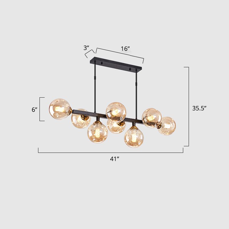 Sfera Sfolla di vetro di vetro di soffietto a mano Light Penderant Lighting for Restaurant