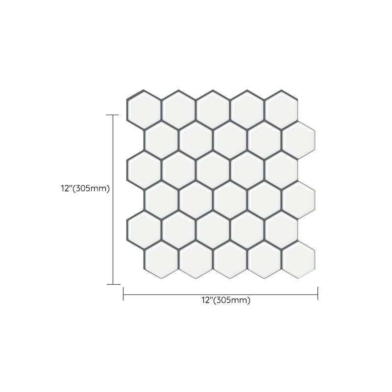 Matte Square Peel & Stick Tile Stone Composite Subway Tile for Kitchen Backsplash