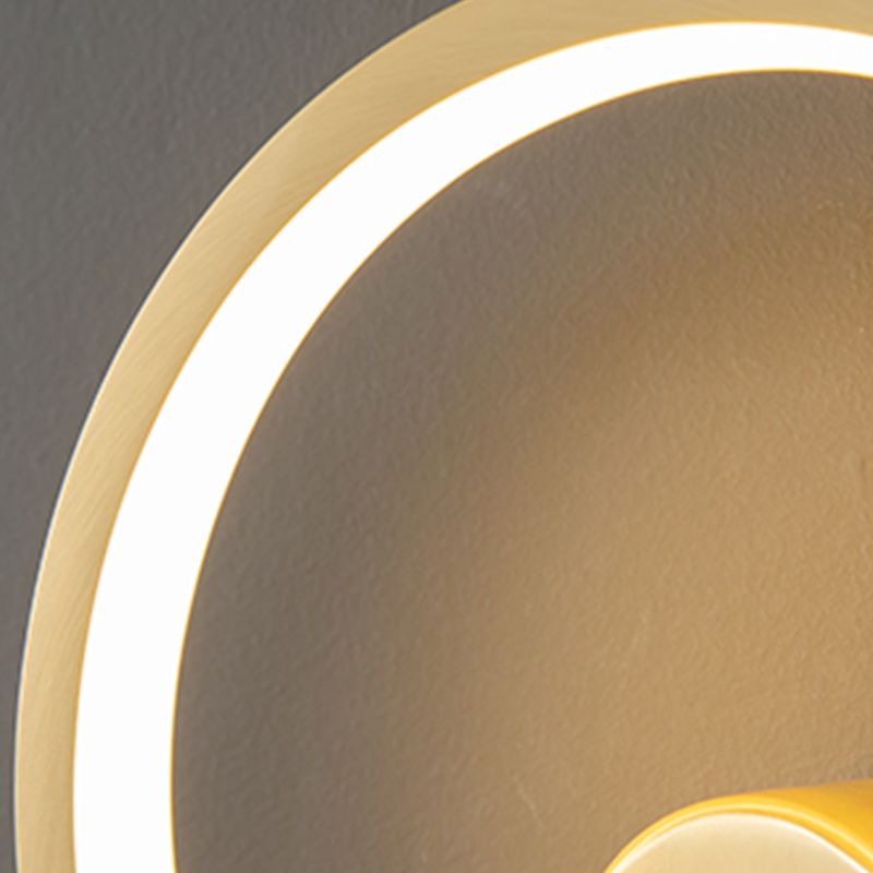 Modern Metal Wall Sconce Cylinder Shape Wall Light with Silicone Shade for Bedroom