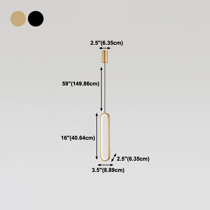 Éclairage de suspension de style moderne linéaire minimaliste Éclairage suspendu pour le salon