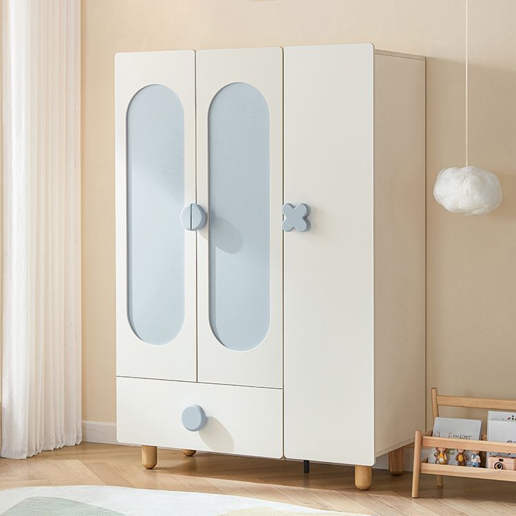 Pink and Blue Hanging Clothes Rack Solid Wood Hanging Clothes Rack