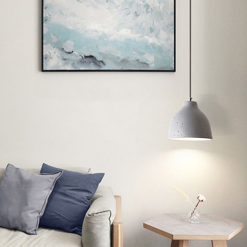 Moderne kreative Makkaron -Anhänger Hängende Lampe mit schmiedeeisernen Kuppel mit Harzschatten