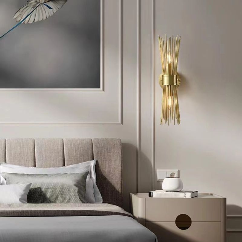 Modern Wall Sconce Linear Shape Wall Light with Metal Shade for Bedroom