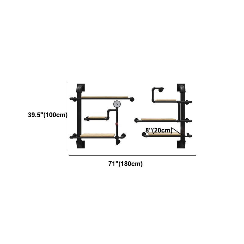 Metall schwimmende Bücherregal Industriestil Wandmontage geschlossenes Rückenregal