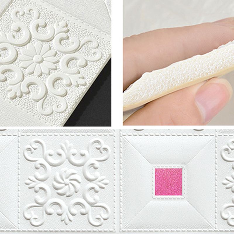 Modern Wall Paneling Foam 3D Embossed Peel and Stick Wall Panel