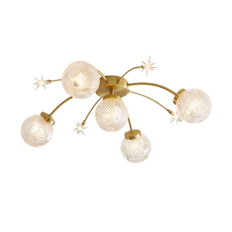 Nordic Style 9-Lights Ceiling Lamp Ball Shape Ceiling Light for Bedroom