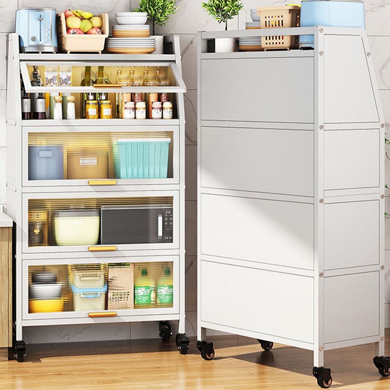 Standard Metal Industrial Bookcase Closed Back Bookshelf with Cabinets