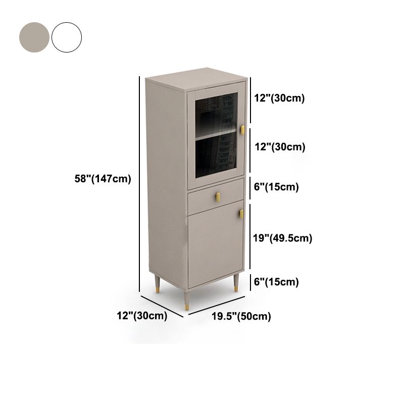 Wood Standard Bookcase Contemporary Book Shelf with Drawer Storage
