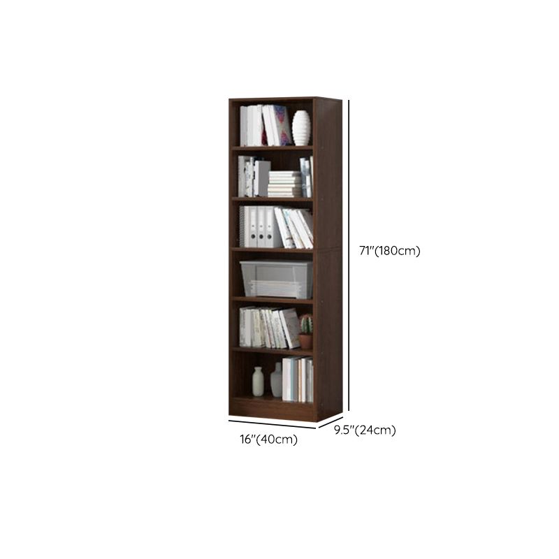Modern Style Closed Back Standard Bookshelf Engineered Wood Bookcase for Bedroom