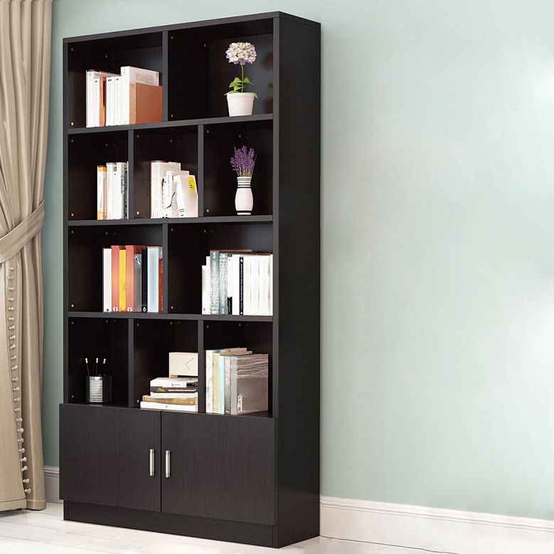 Closed Wooden Bookcase Modern Home Living Room Cabinet Bookshelf