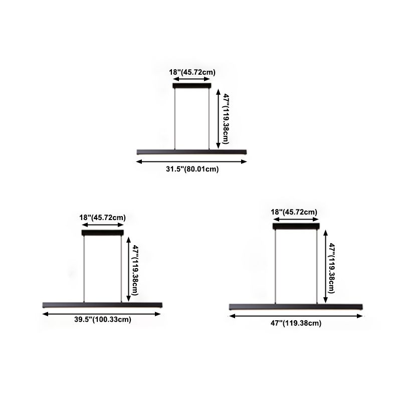 Nordic Simple Modern Characteristic Style LED Hanging Island Pendant Light for Dining Room Office