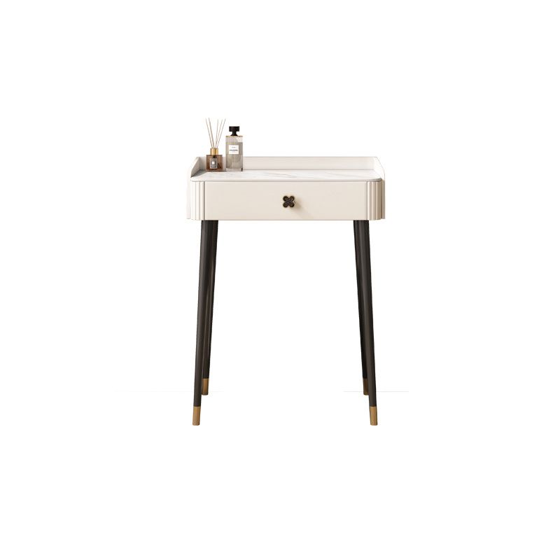 Modern Style Dressing Table Stone Top Vanity Set with Storage Drawers
