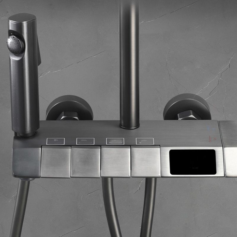 Wall Mount Shower Set Slide Bar Included Adjustable Spray Shower Combo