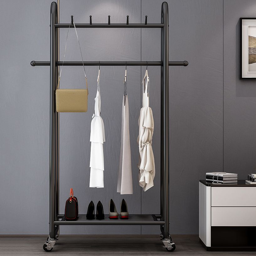 Industrial Style Coat Rack Metallic Free Standing Hooks Design Coat Rack