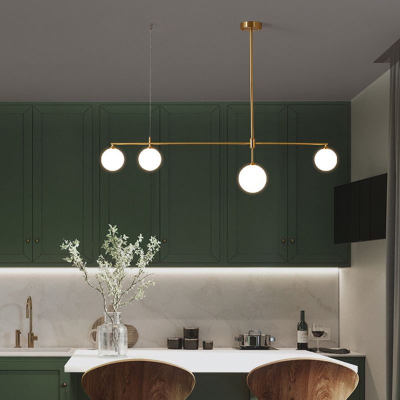 Linear Ceiling Pendant Light Modern Glass Pendant Light Fixtures for Dining Room