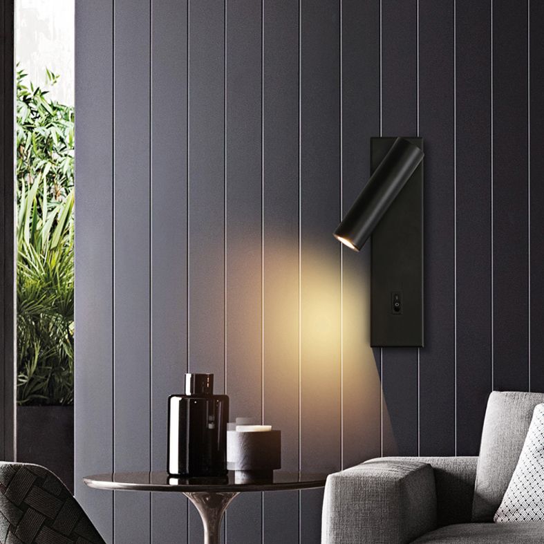 Minimalismo in metallo a parete a parete illuminazione a parete a 1 luci per la camera da letto