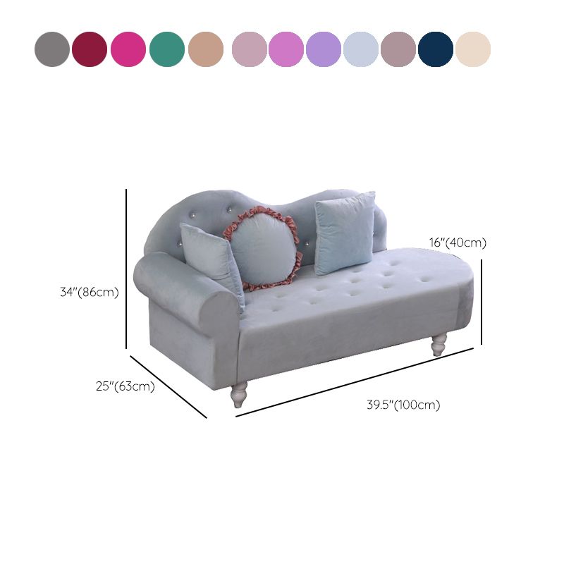 French Country Upholstered Chaise Lounge Couch Velvet Chaise Lounge