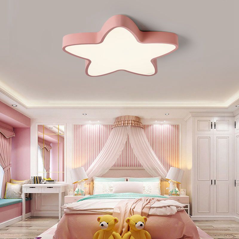 Plafonnier LED en fer forgé, plafonnier Macaron en acrylique de Style nordique moderne pour chambre à coucher