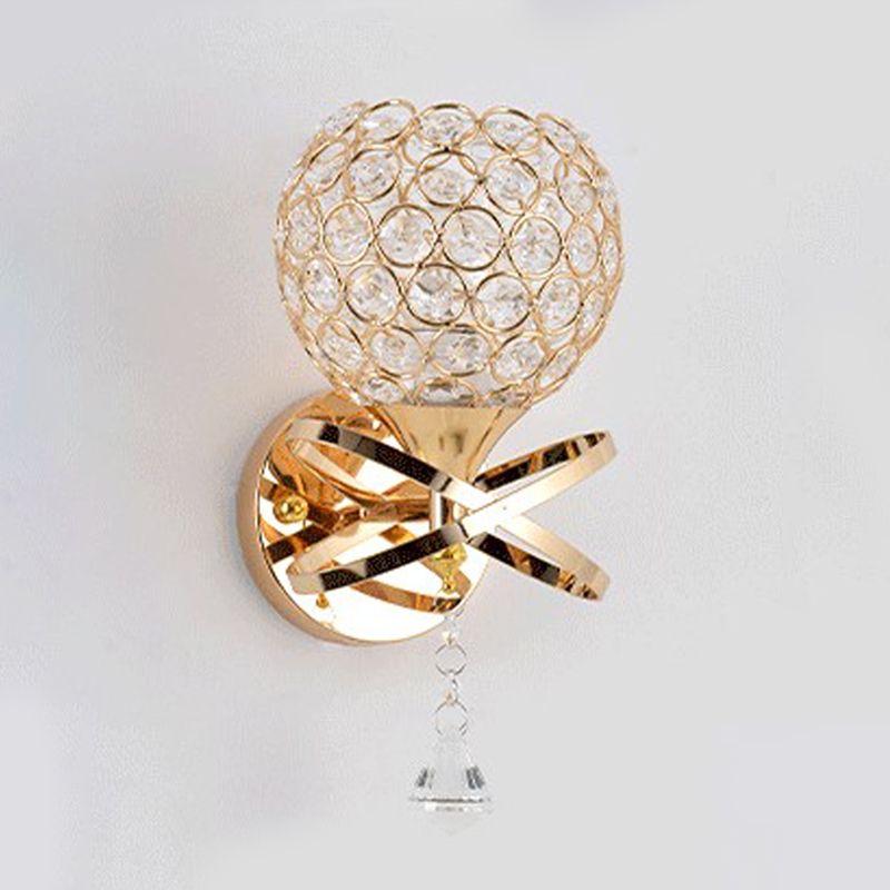 Light montata in oro minimalista in stile muro di fulmine a muro di cristallo