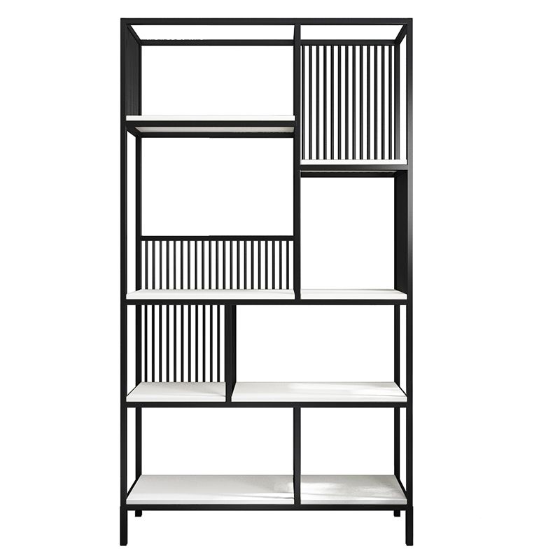 Glam Metal Bookshelf Etagere Shelf Bookcase for Study Room 11.8" W