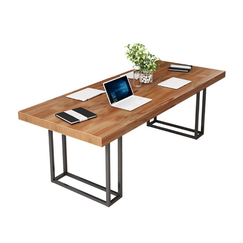 Brown Solid Wood Dining Table Set 1/2/5/7 Pieces Industrial Dinette Set for Home