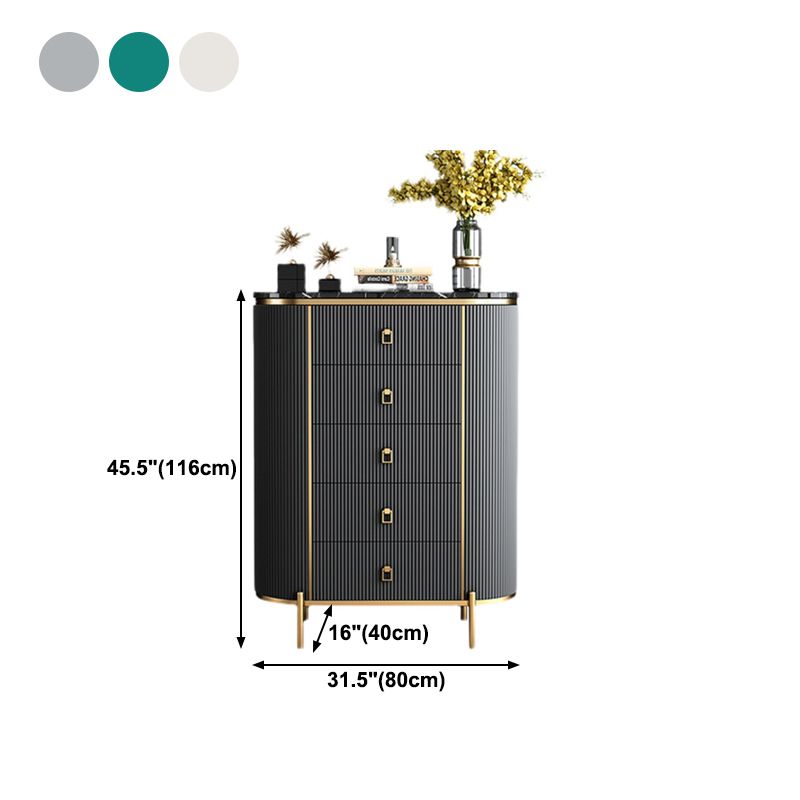 Modern Living Room Buffet Stand Stone and Engineered Wood Buffet