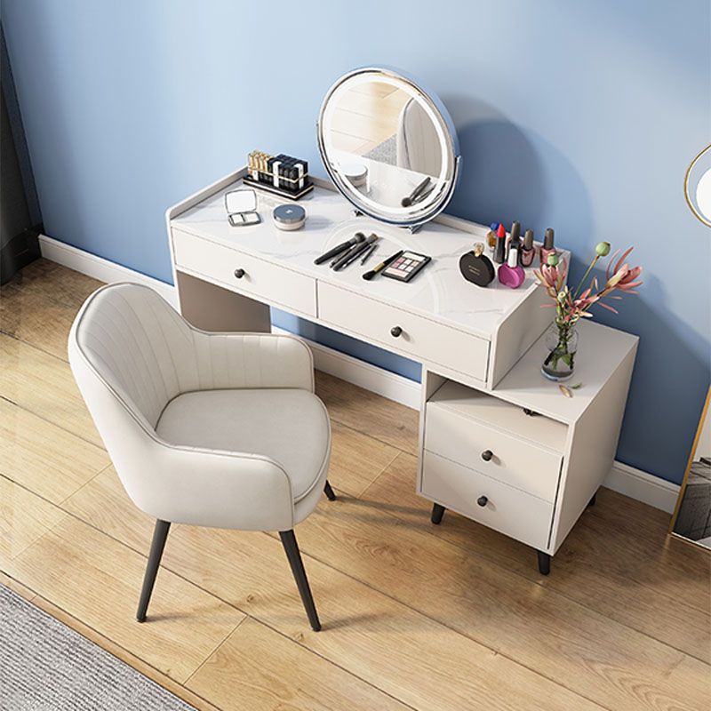 Contemporary Vanity Dressing Table 4 Drawer Wooden Vanity Desk