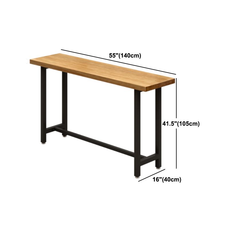 Modern Bar Table Set 1/7 Pieces Rectangle Pine Wood Counter Table for Shop