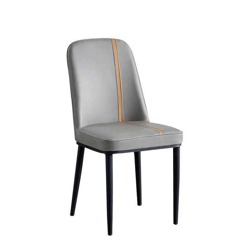 Faux Leather Dining Chairs Parsons Armless Dining Side Chair